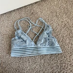 PINK Victoria's Secret Light Blue Lace Bralette